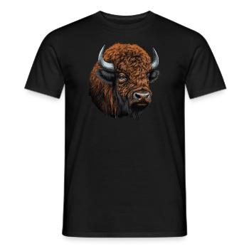 Buffalo - Men's T-Shirt - black - Front - AI Model Male 178 light (178cm)