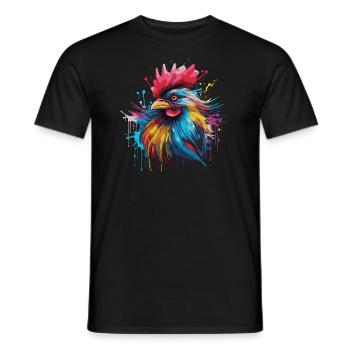 Ein stolzer Hahn - Männer T-Shirt - Schwarz - Vorne - AI Model Male 178 light (178cm)