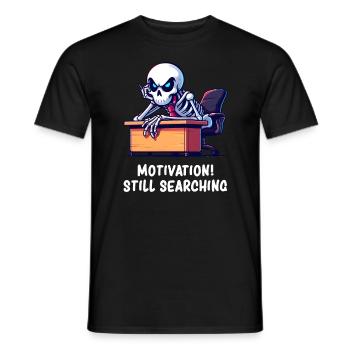 Skeleton - Lazy Skeleton - Skeleton Monday Humor - Männer T-Shirt - Schwarz - Vorne - AI Model Male 178 light (178cm)