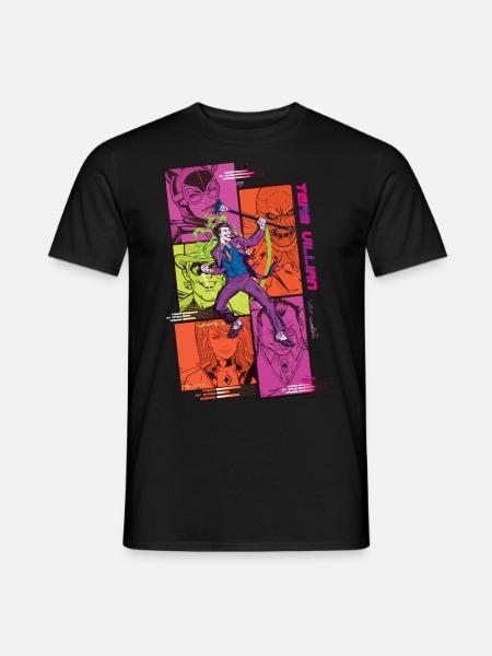 Batman Team Villain med Joker och Comic Panels - T-shirt herr - svart