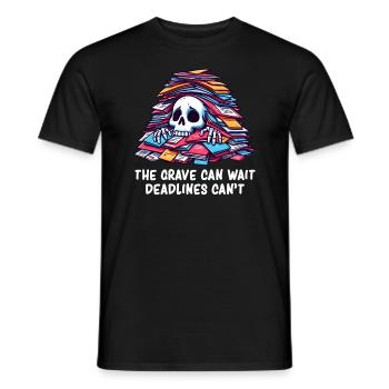 Skeleton - Funny Skeleton - Skeleton Humor - Men's T-Shirt - black - Front - AI Model Male 178 light (178cm)