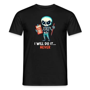 Skeleton - Skeleton Humor - Funny Skeleton - Men's T-Shirt - black - Front - AI Model Male 178 light (178cm)