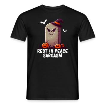 Tombstone Cemetery Sarcastic Graveyard Gravestone - Männer T-Shirt - Schwarz - Vorne - AI Model Male 178 light (178cm)
