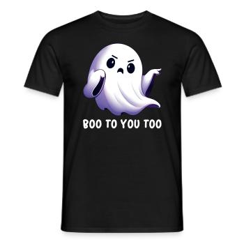 Fantôme - Ghost Boo - Fantôme Halloween - Fantôme effrayant - T-shirt homme - noir - Devant - AI Model Male 178 light (178cm)