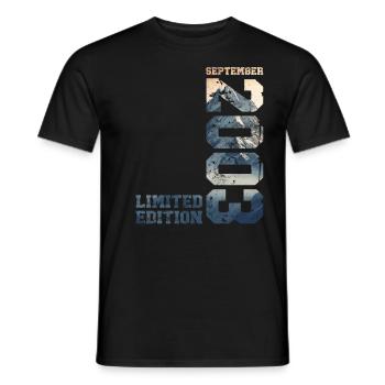 21e anniversaire Original Legend 2003 septembre 03 - T-shirt homme - noir - Devant - AI Model Male 178 light (178cm)