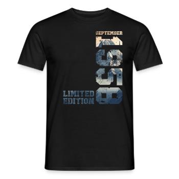 66th Birthday Original September 1958 Volume 58 - Men's T-Shirt - black - Front - AI Model Male 178 light (178cm)
