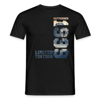 25th Birthday Original September 1999 Volume 99 - Men's T-Shirt - black - Front - AI Model Male 178 light (178cm)