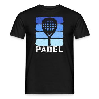 Retro-Padel - Männer T-Shirt - Schwarz - Vorne - AI Model Male 178 light (178cm)