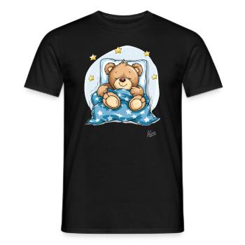 Schlafender, süßer kleiner Bär - Männer T-Shirt - Schwarz - Vorne - AI Model Male 178 light (178cm)