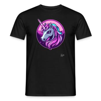 Licorne mignonne et cool - T-shirt homme - noir - Devant - AI Model Male 178 light (178cm)