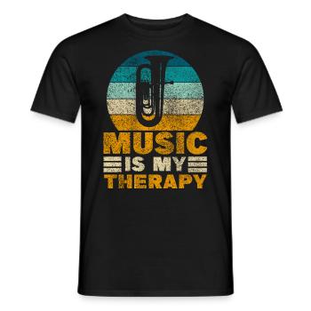 Tuba - Männer T-Shirt - Schwarz - Vorne - AI Model Male 178 light (178cm)