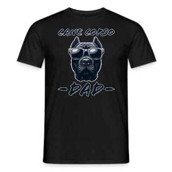 Cane Corso Italiano Papa Dad Cane Corso Gift - Men's T-Shirt - black - Front - AI Model Male 178 light (178cm)