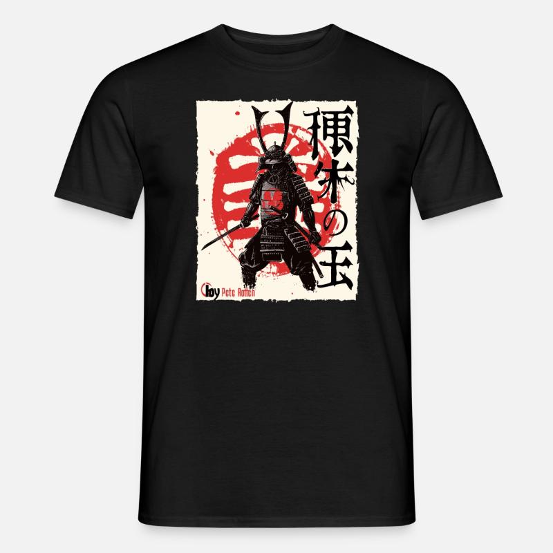 Japanischer Edo Samurai - Männer T-Shirt - Schwarz
