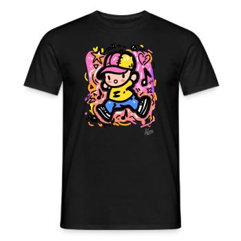 Cooles Happy Kind: Breakdance Beats im Blut - Männer T-Shirt - Schwarz - Vorne - AI Model Male 178 light (178cm)