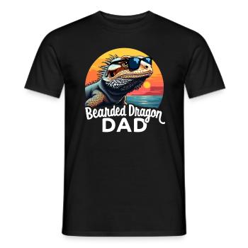 Dragon barbu disant papa drôle dragon barbu cadeau - T-shirt homme - noir - Devant - AI Model Male 178 light (178cm)