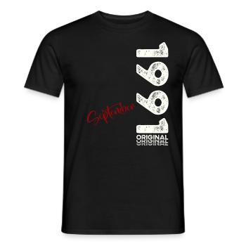 33rd Birthday Legend September 1991 Volume 91 - Men's T-Shirt - black - Front - AI Model Male 178 light (178cm)