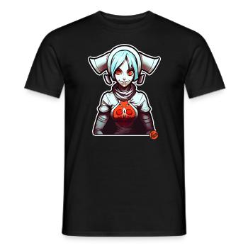 Science-fiction Action : Space Girl - T-shirt homme - noir - Devant - AI Model Male 178 light (178cm)