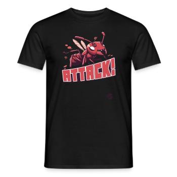 Attack of the Red Ant - Men's T-Shirt - black - Front - AI Model Male 178 light (178cm)