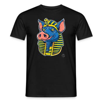 Pharaon Cochon - T-shirt homme - noir - Devant - AI Model Male 178 light (178cm)