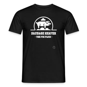 Wurst Himmel Schweinefarm Metzger Design Schwein - Männer T-Shirt - Schwarz - Vorne - AI Model Male 178 light (178cm)
