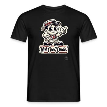 Petit homme rétro en désespoir de cause - Pas cool - T-shirt homme - noir - Devant - AI Model Male 178 light (178cm)