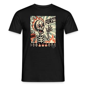 Heißer deutscher Furz Schreck Skelett - Männer T-Shirt - Schwarz - Vorne - AI Model Male 178 light (178cm)