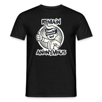 Daumen hoch für Anonymität Retro Cartoon Junge - Männer T-Shirt - Schwarz - Vorne - AI Model Male 178 light (178cm)