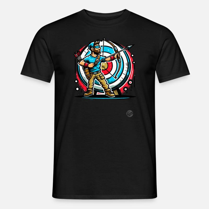 Super Bogenschütze – Pfeil und Bogen - Männer T-Shirt - Schwarz