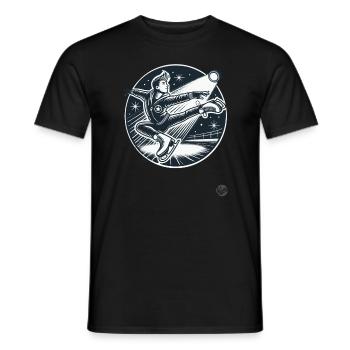 Boy skating in the spotlight - Men's T-Shirt - black - Front - AI Model Male 178 light (178cm)