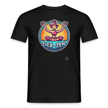 Flexe das Zen, Yoga - Männer T-Shirt - Schwarz - Vorne - AI Model Male 178 light (178cm)