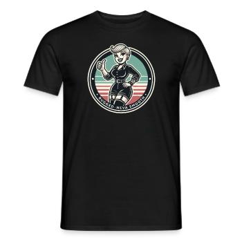 Rough, Never Smooth Emo Punk Girl - Men's T-Shirt - black - Front - AI Model Male 178 light (178cm)