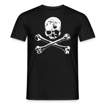 Skull und Knochen - Männer T-Shirt - Schwarz - Vorne - AI Model Male 178 light (178cm)