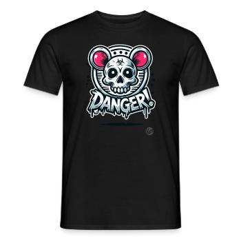 Gefährlicher Totenkopf Ratte Hamster - Männer T-Shirt - Schwarz - Vorne - AI Model Male 178 light (178cm)