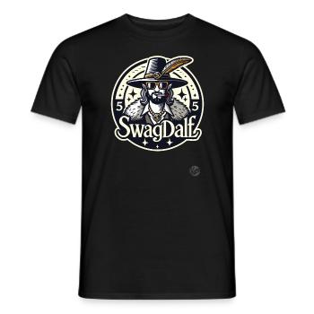 Swagdalf, der coole Magier-Pimp der 70er - Männer T-Shirt - Schwarz - Vorne - AI Model Male 178 light (178cm)