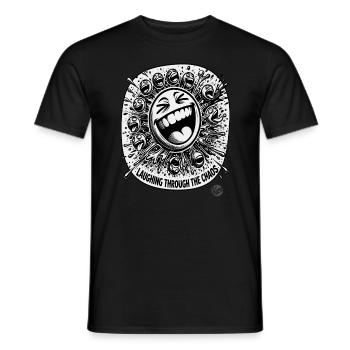 Laughing through the chaos - Men's T-Shirt - black - Front - AI Model Male 178 light (178cm)