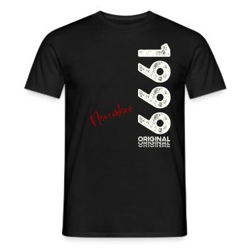 25th Birthday Original November 1999 Volume 99 - Men's T-Shirt - black - Front - AI Model Male 178 light (178cm)