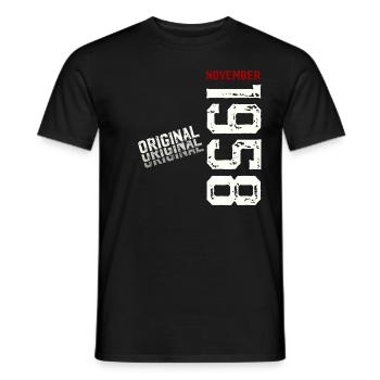 66e anniversaire Légende Novembre 1958 Volume 58 - T-shirt homme - noir - Devant - AI Model Male 178 light (178cm)