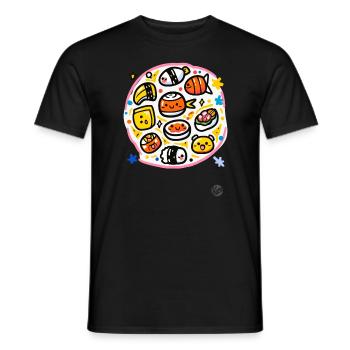 Sushi Heaven - Men's T-Shirt - black - Front - AI Model Male 178 light (178cm)
