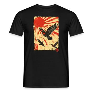 Propagande : des oiseaux dans le ciel - T-shirt homme - noir - Devant - AI Model Male 178 light (178cm)