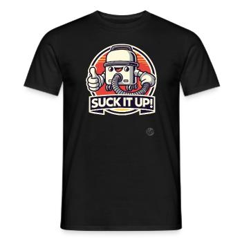 Aspirez-le comme un aspirateur - T-shirt homme - noir - Devant - AI Model Male 178 light (178cm)