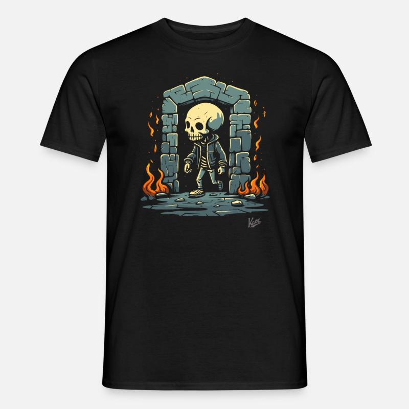 Skelett Dungeon Showtime - Männer T-Shirt - Schwarz