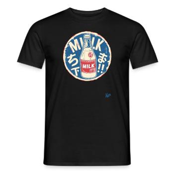 Japanische Milch in der Flasche - Männer T-Shirt - Schwarz - Vorne - AI Model Male 178 light (178cm)