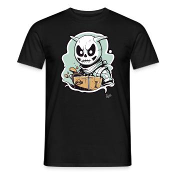 Skelett Hase Dieb - Männer T-Shirt - Schwarz - Vorne - AI Model Male 178 light (178cm)