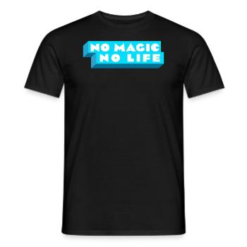 Pas de magie, pas de vie - T-shirt homme - noir - Devant - AI Model Male 178 light (178cm)
