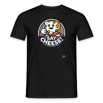 Fromage suisse avec pouce levé - T-shirt homme - noir - Devant - AI Model Male 178 light (178cm)