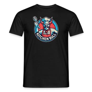 Der Koch ist ein Küchen-Bulle - Männer T-Shirt - Schwarz - Vorne - AI Model Male 178 light (178cm)