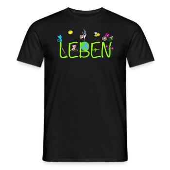 Phil and Friends Leben - Männer T-Shirt - Schwarz - Vorne - AI Model Male 178 light (178cm)