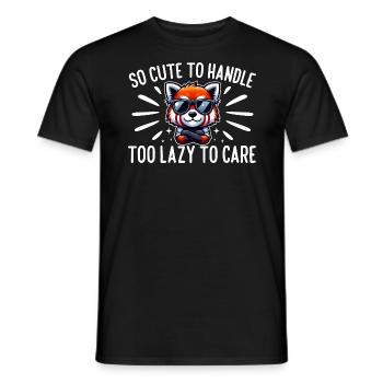 SI MIGNON À MANIPULER, TROP PARESSEUX POUR S’EN SOUCIER - T-shirt homme - noir - Devant - AI Model Male 178 light (178cm)