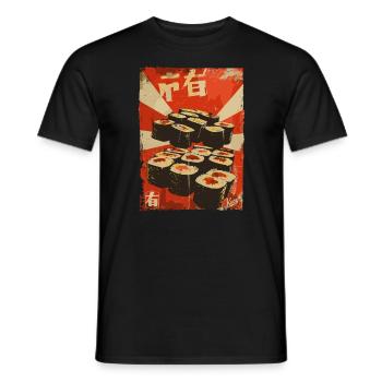 Propagande Sushi - T-shirt homme - noir - Devant - AI Model Male 178 light (178cm)