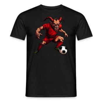 Football du Diable Rouge - T-shirt homme - noir - Devant - AI Model Male 178 light (178cm)